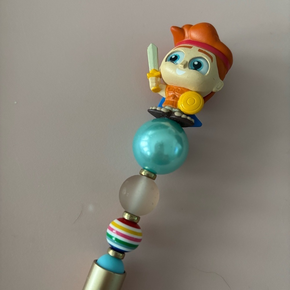 Disney Doorables: Hercules: Hercules with sword handmade beaded pen